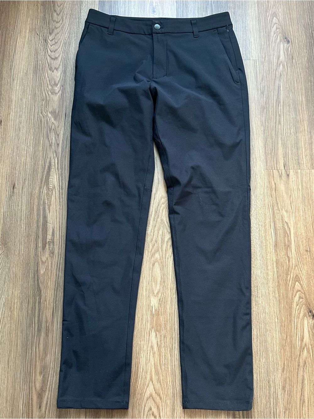 Lululemon Pants Mens 30 Black ABC Commission Classic Fit Warpstreme Trousers 32”